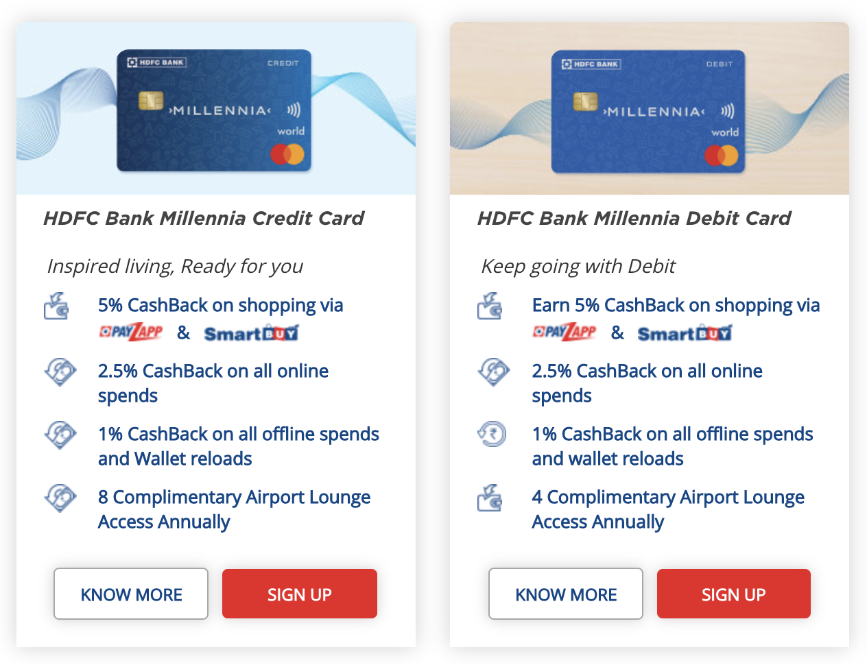 Hdfc Bank Launches Credit Debit Emi And Prepaid Cards For Millennials Cardexpert 2130