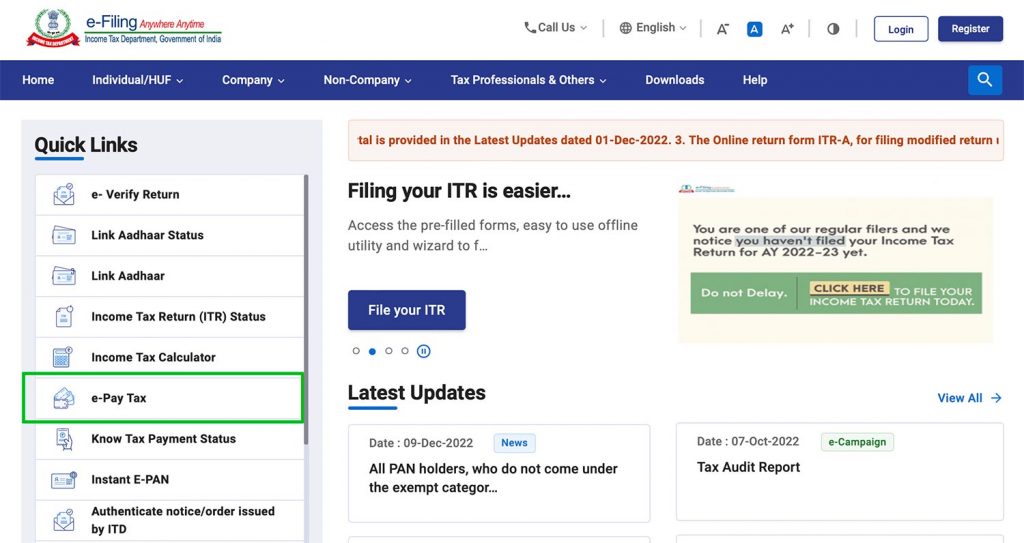 Pay Income Tax Online through Credit Card (India) – CardExpert