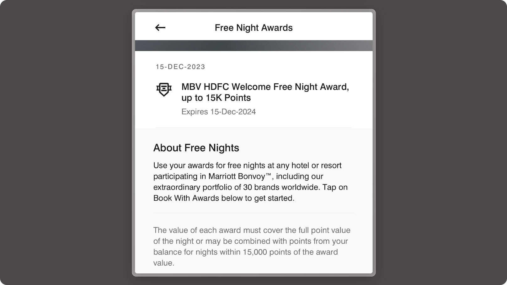 Use Your Free Night Award Certificate at Participating Marriott Hotels